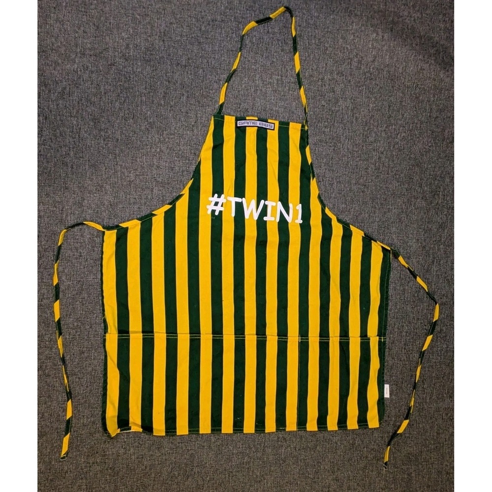 Game Bibs Green Bay Packers Cooking Apron Green and Yellow Lambeau‎ One Size